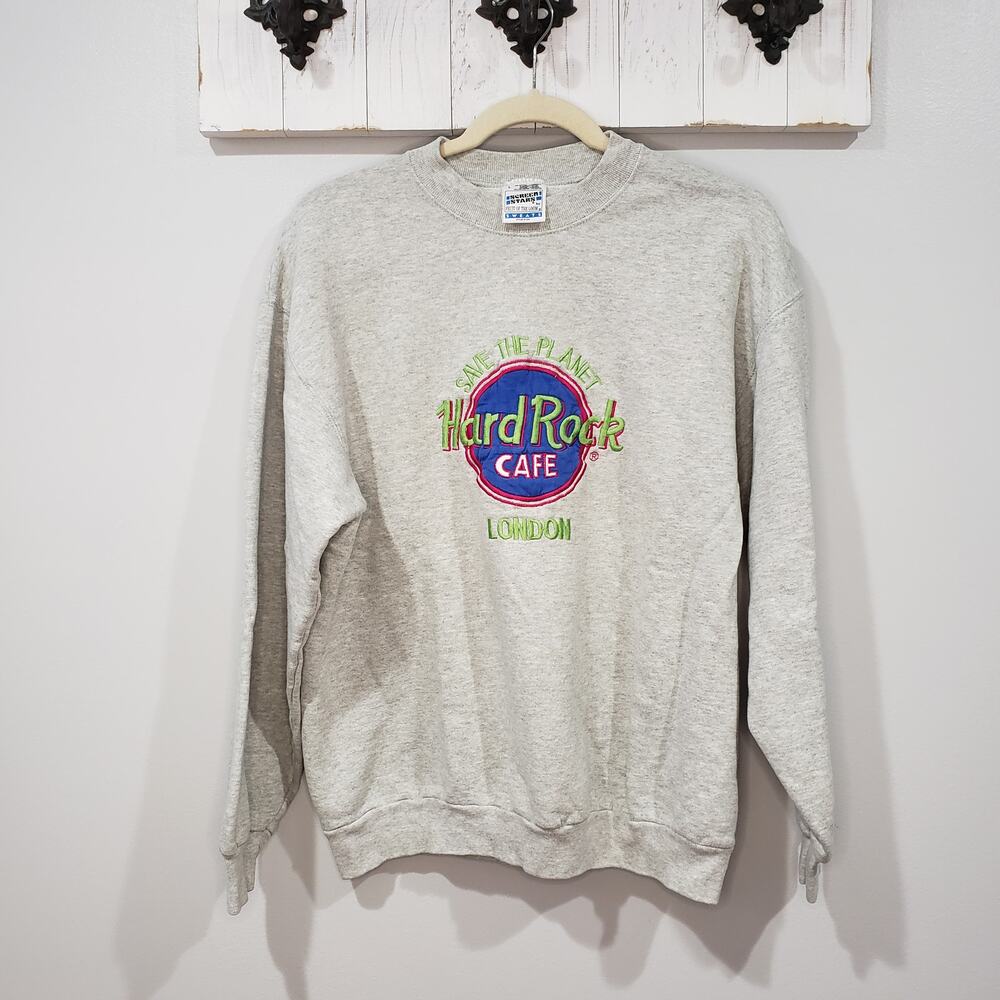 Vintage Hard Rock Cafe London Save The Planet Sweatshirt L